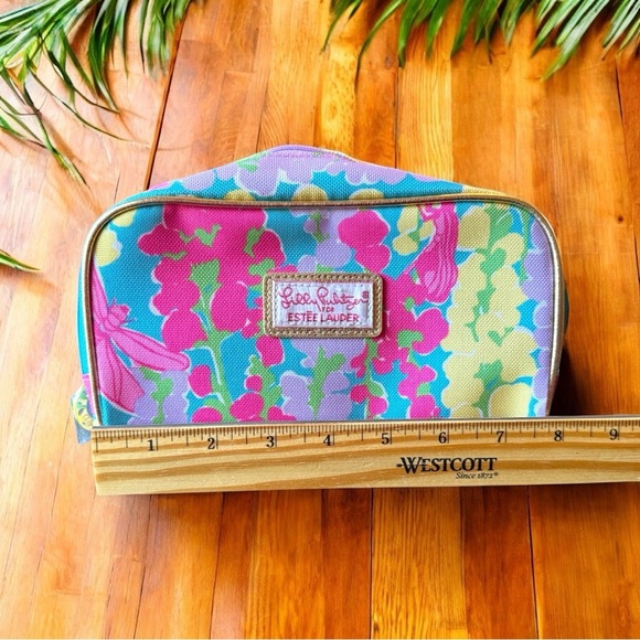 Lilly Pulitzer for Estée Lauder Cosmetic Bag – Dragonfly Floral Print - Picture 9 of 10